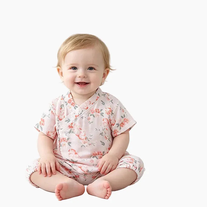 Baby Double Layer Muslin Kimono Onesie