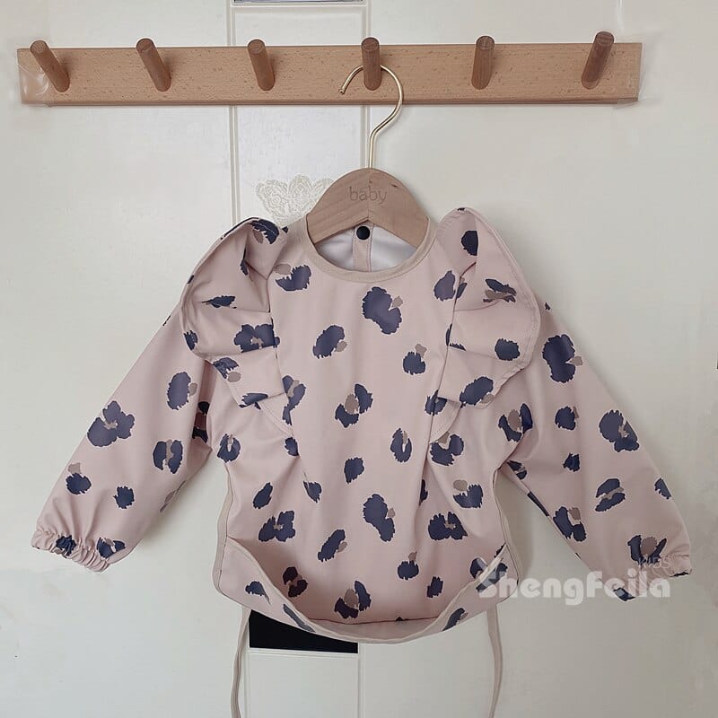 Wings leopard pink / S(6-12M) Baby Feeding Bibs