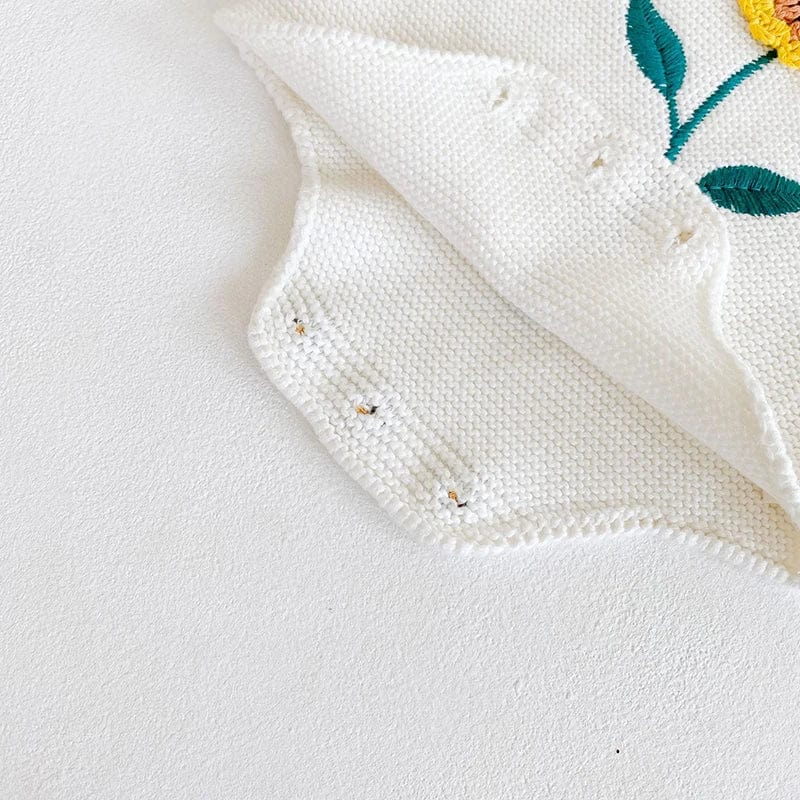 Baby Girl Flower Embroidery