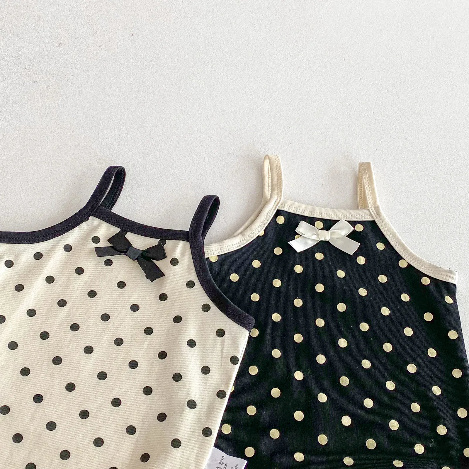 Baby Girl Polka Dot Bow Romper