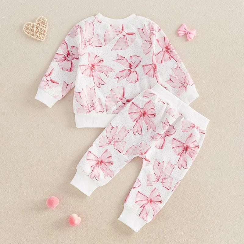 Baby Girl's Cozy Sweatshirt & Pants Set