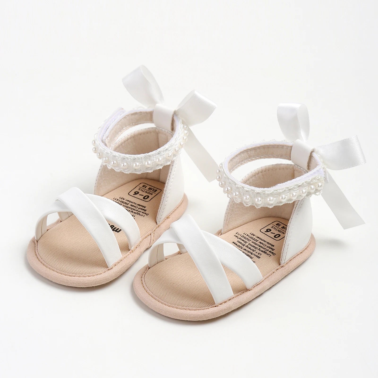 Baby Girl Satin Bow Floral Closed Back Support Sandals