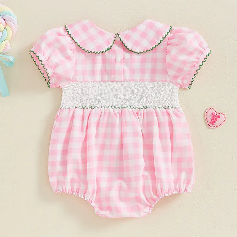 Baby Girl Smocked Golf Romper