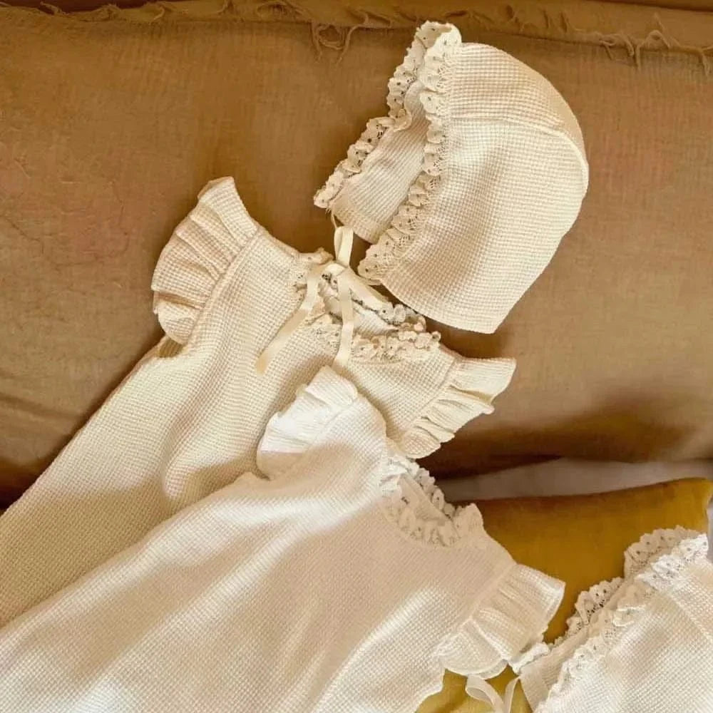 Baby Girl Summer Romper with Hat