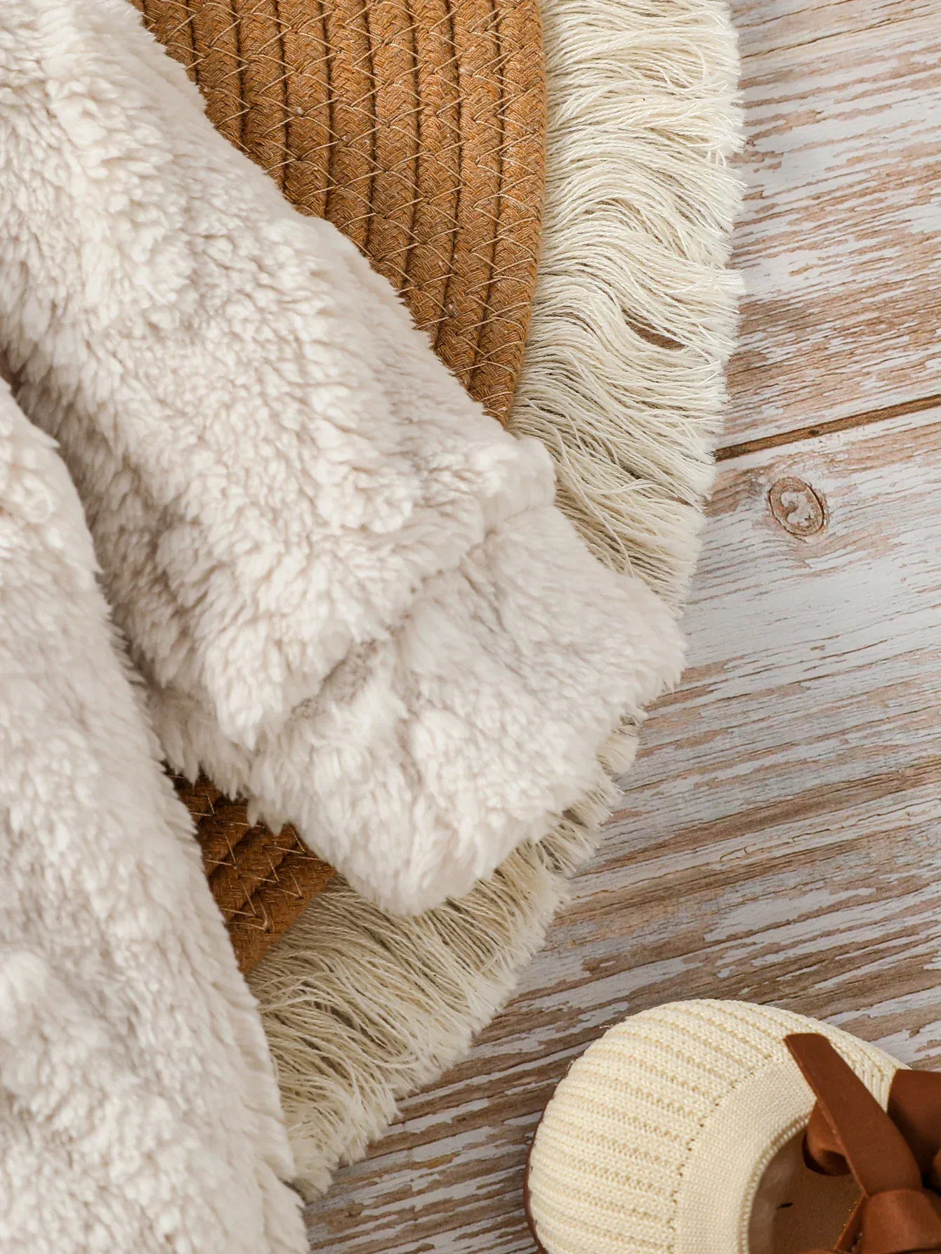 Baby Winter Plush Hooded Jumpsuit