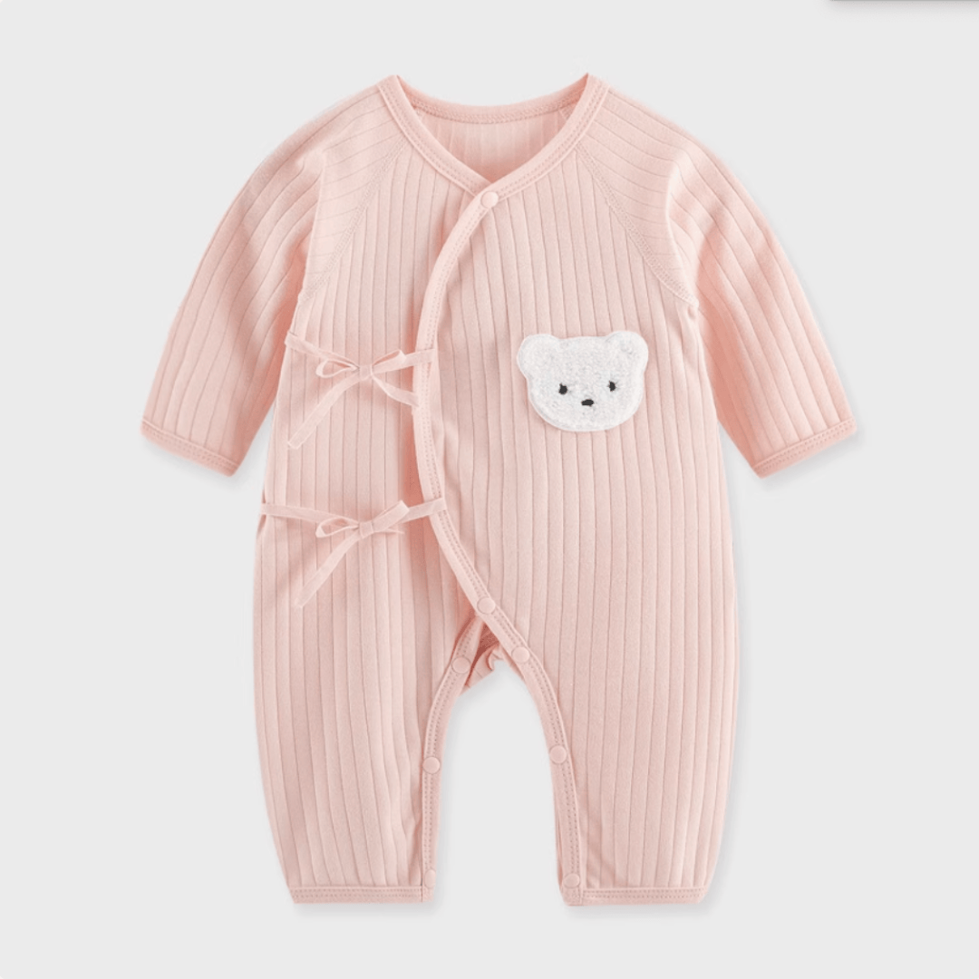 Pink / 0-1M Bear Baby Romper