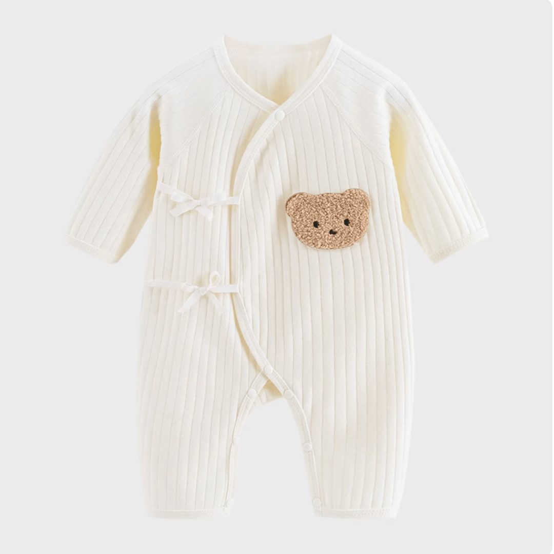 Fluorescent Yellow / 0-1M Bear Baby Romper