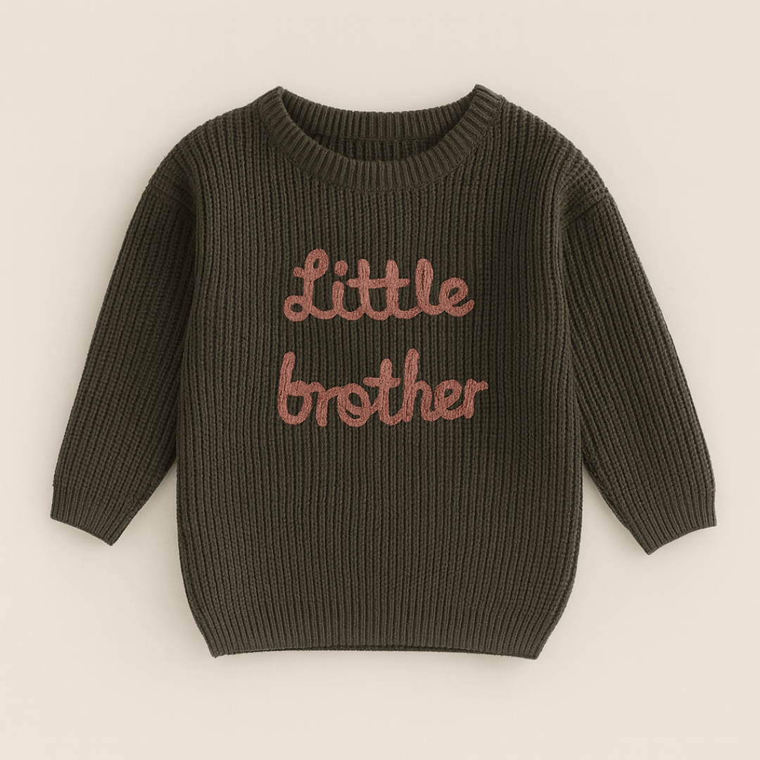 Forest Green / Little Brother 3M Big Brother Little Brother Matching Sweaters