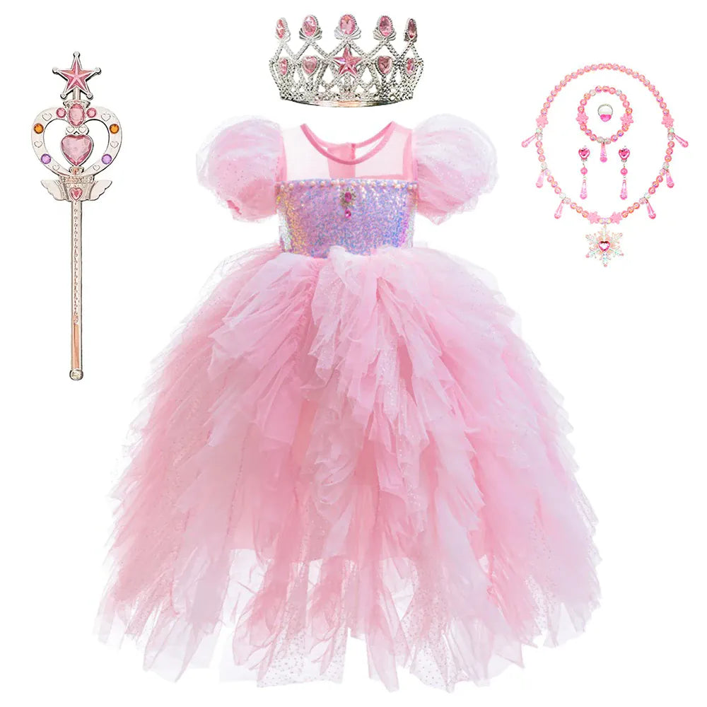 Glinda Costume F / 3-4T Birthday Kids Fairy Glinda Costume