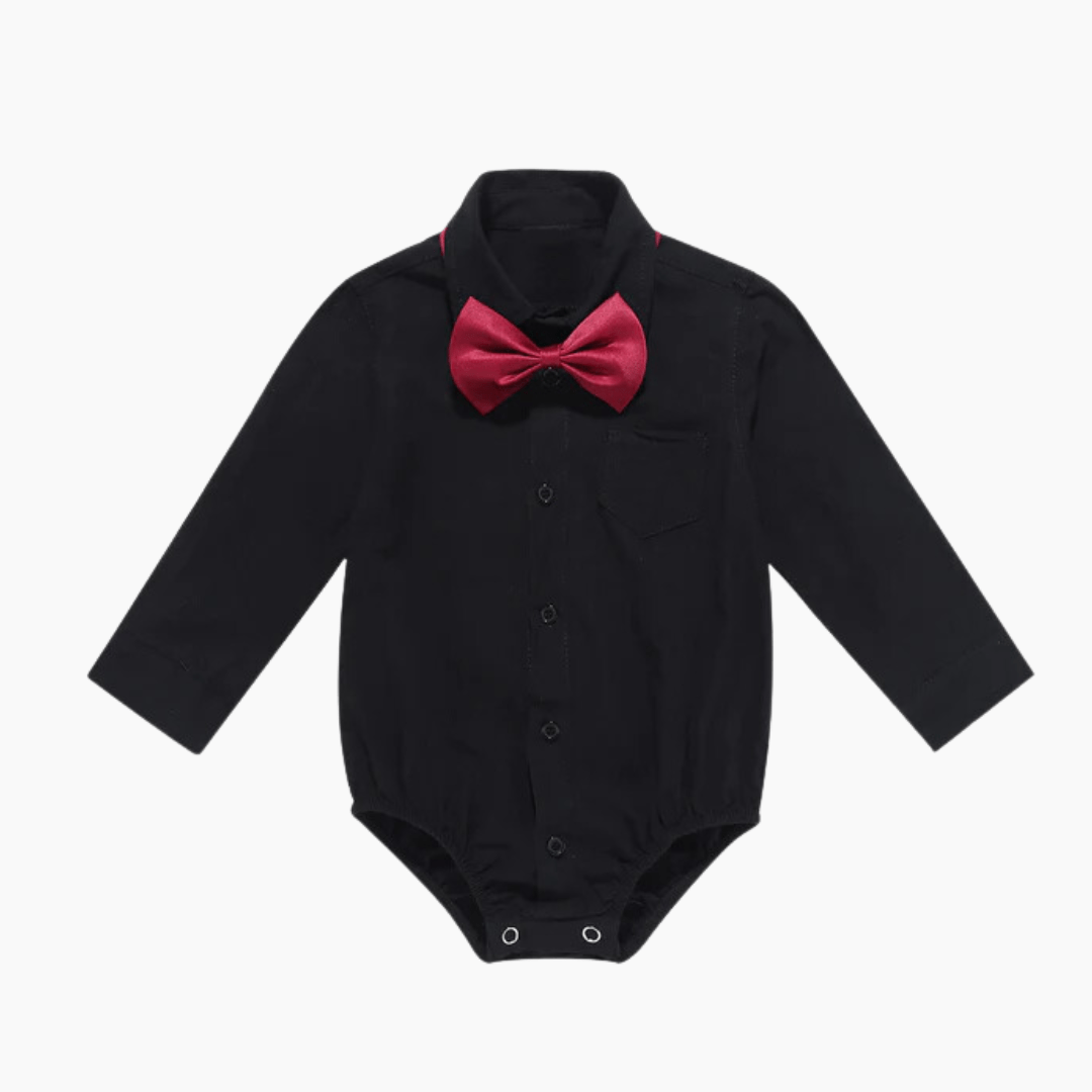 Baby & Toddler Black / 3M Boy Gentleman Romper