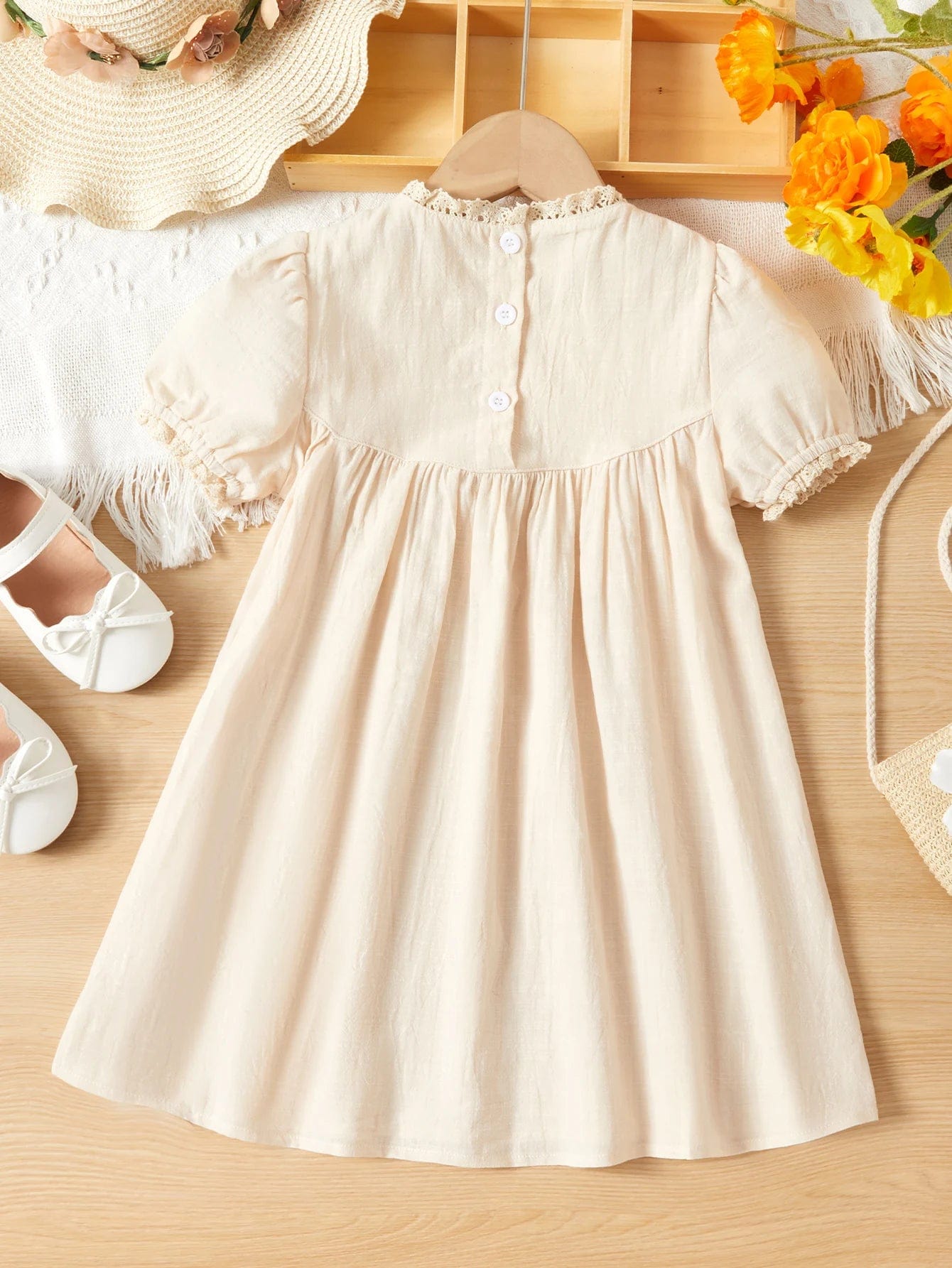 Casual Embroidered Floral Dress