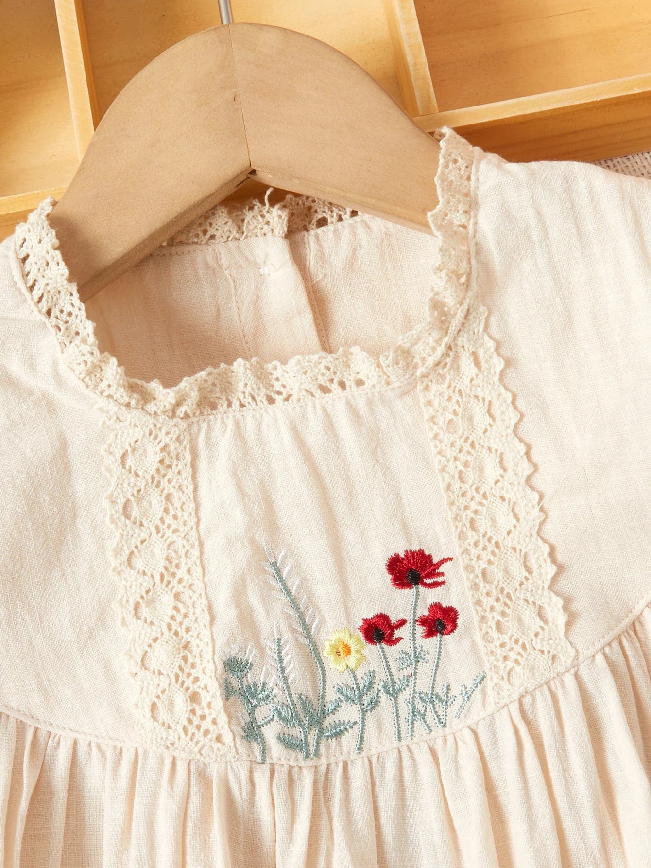 Casual Embroidered Floral Dress