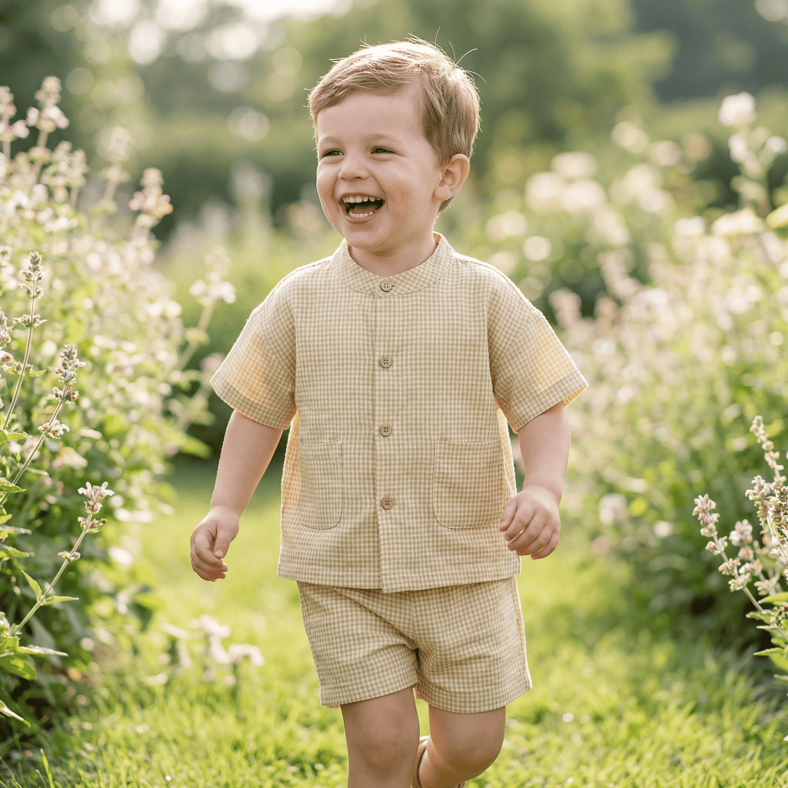Casual Woven Shirt & Shorts Set for Boys