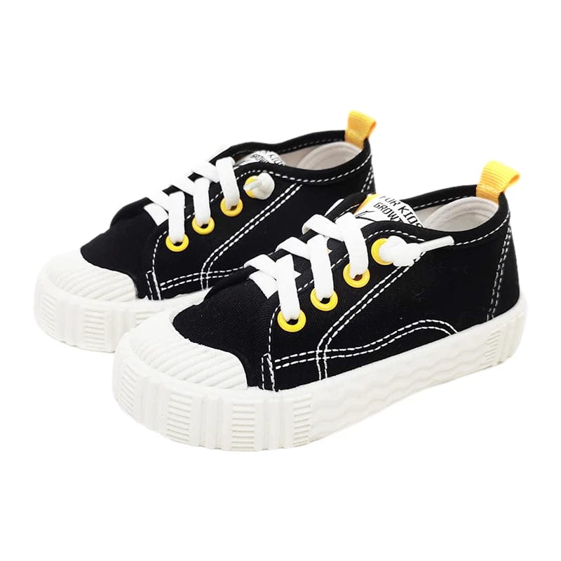 Black and Yellow / 31 Childrens Canvas Shoes