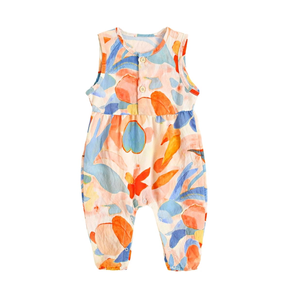 Red / 3-6M Colorful Floral Baby Rompers