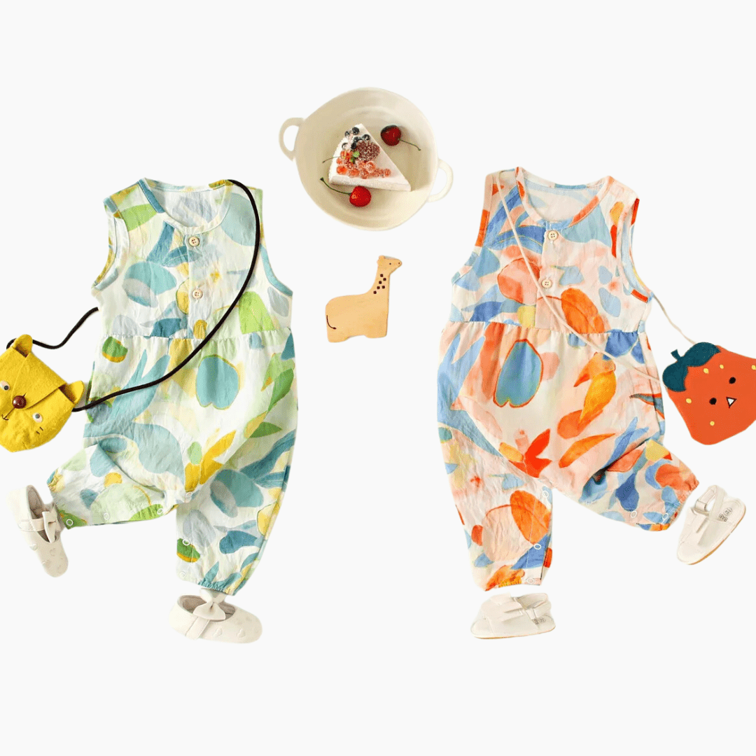 Colorful Floral Baby Rompers