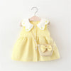 Yellow / 9(18-24M) Cotton Dress And Backpack