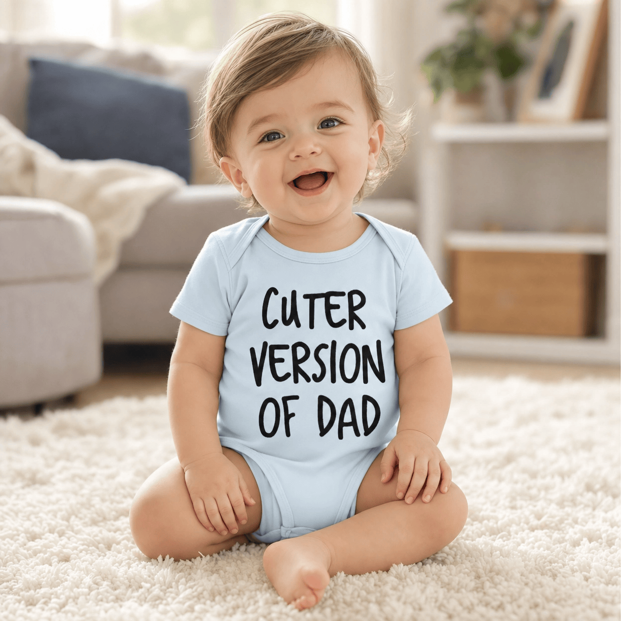 Cuter Version of Dad' Pure Cotton Baby Bodysuit