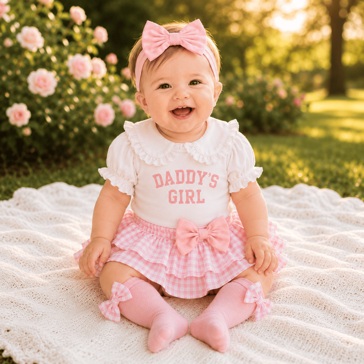 Daddy's Girl Baby 4-Piece Set — Romper, Skirt, Headband & Socks