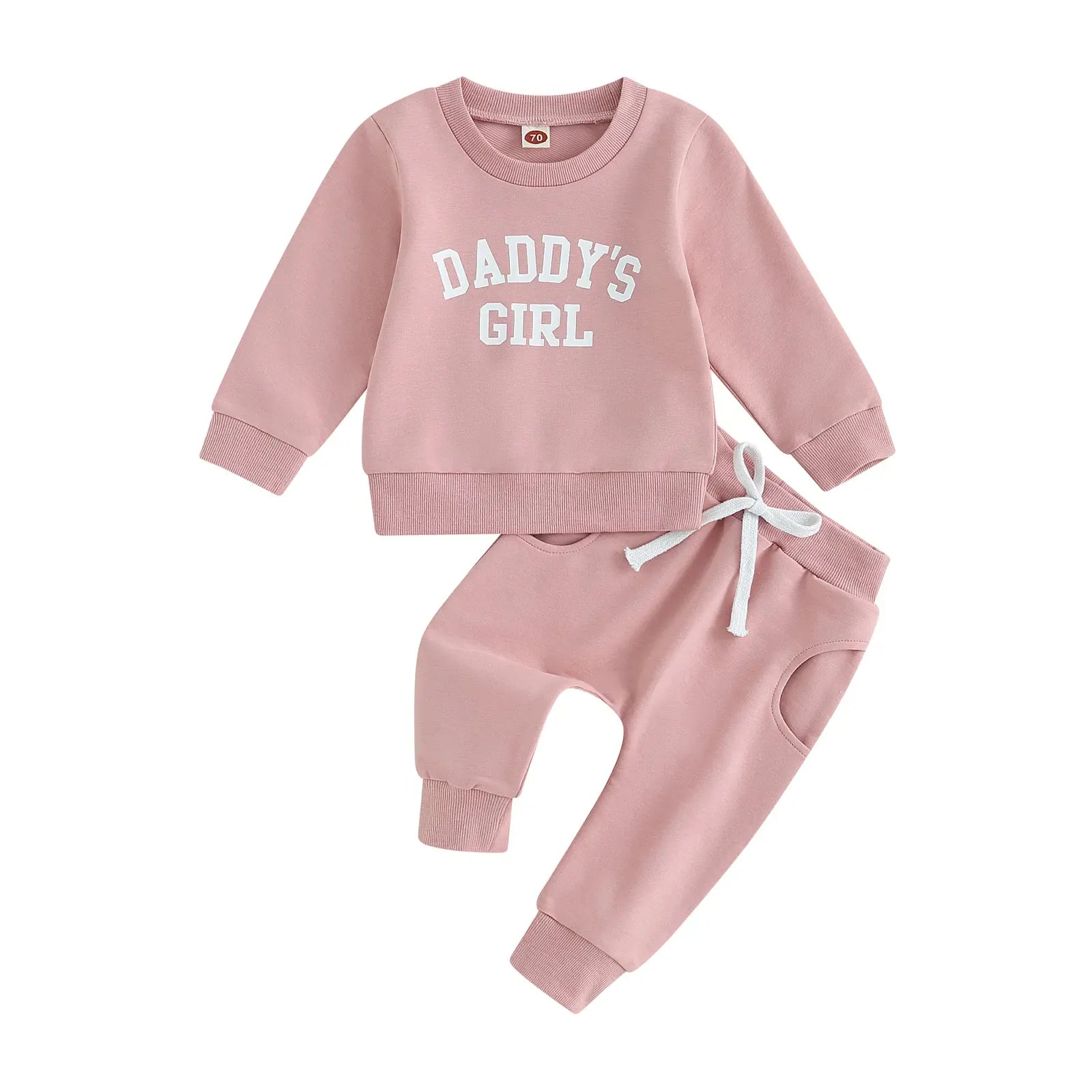 Pink / 0-6M Daddy's Girl Toddler Sweatshirt and Pants Set