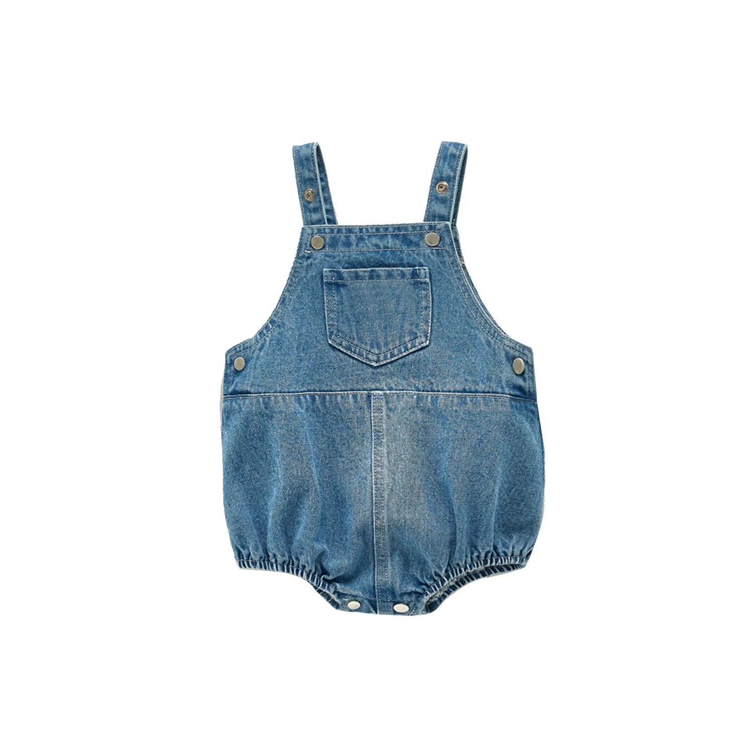 Denim Blue / 3M Denim Baby Overalls Romper