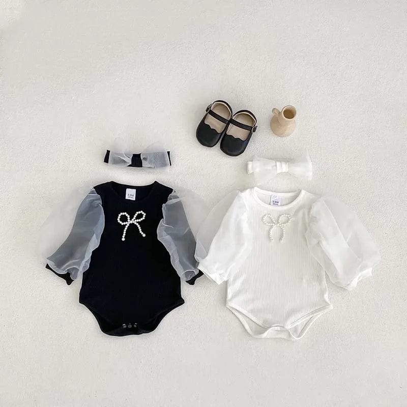 Elegant Baby Girl Long Sleeve Romper