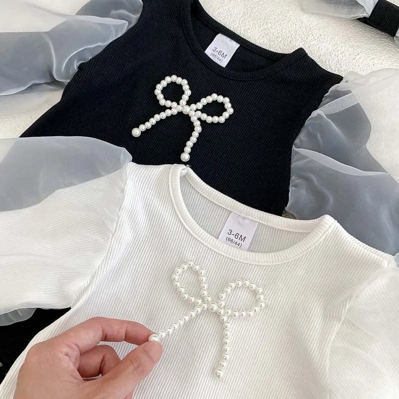 Elegant Baby Girl Long Sleeve Romper