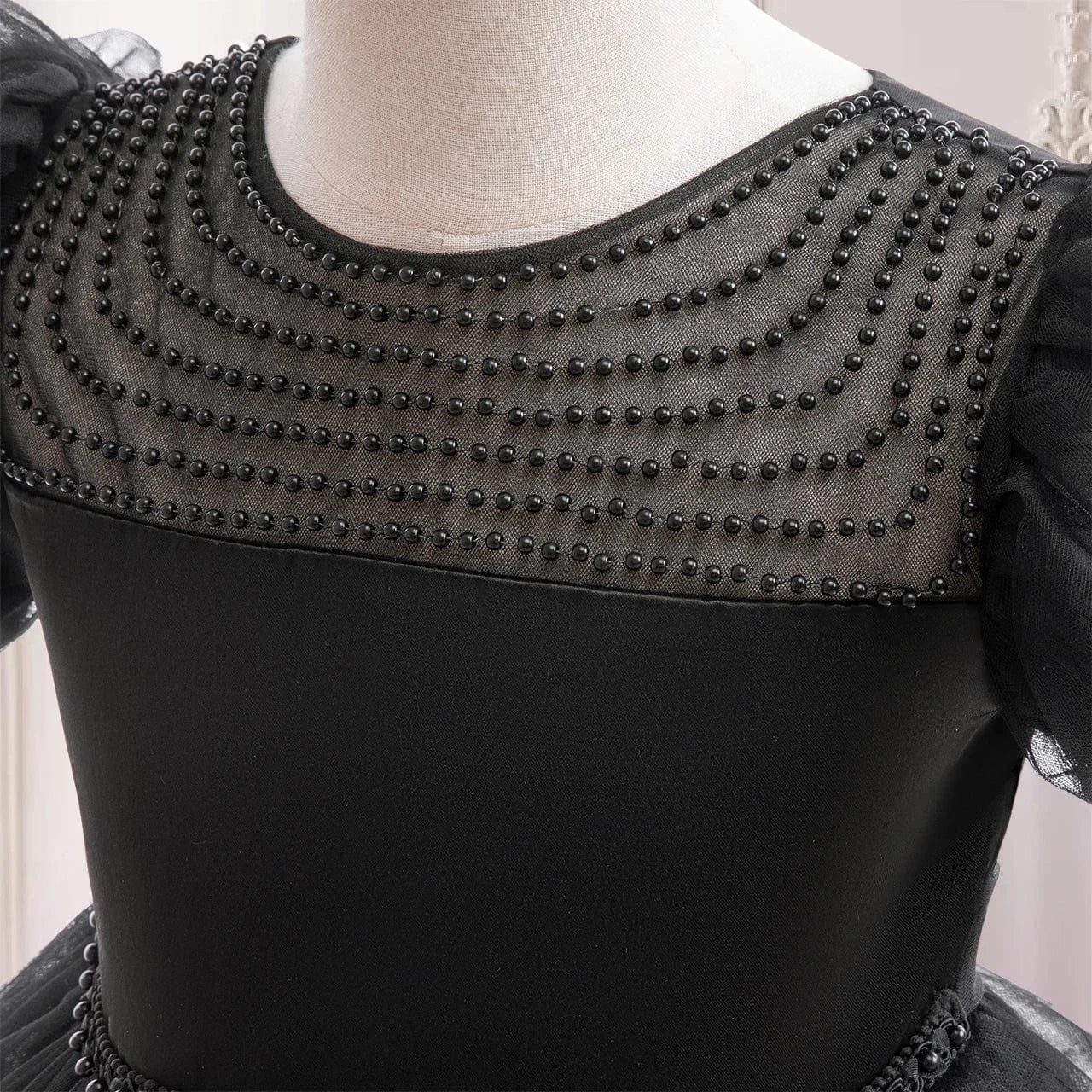 Elegant Black Princess Dress for Girls