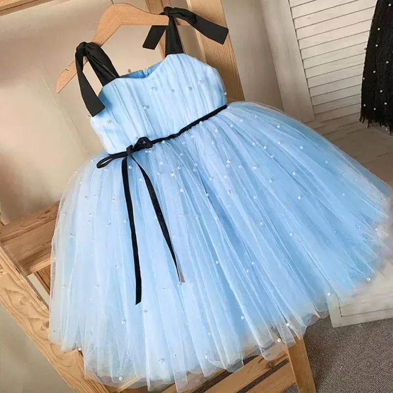 Blue / 6-12M Elegant Princess Party Dress for Girls