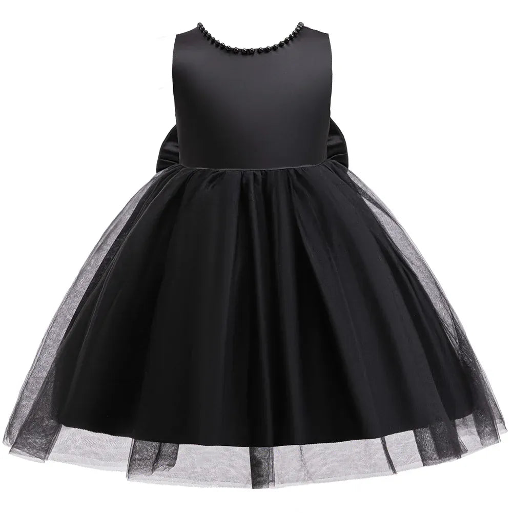 Elegant Satin and Tulle Flower Girl Dress