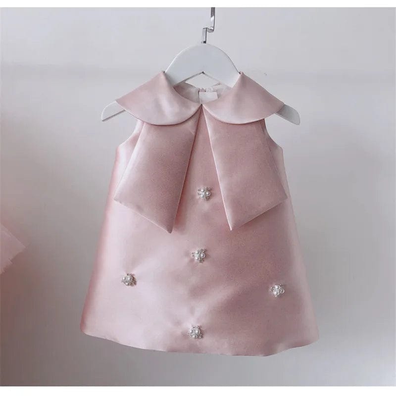 Lavender / 4T-5T Elegant Satin Girls Dress