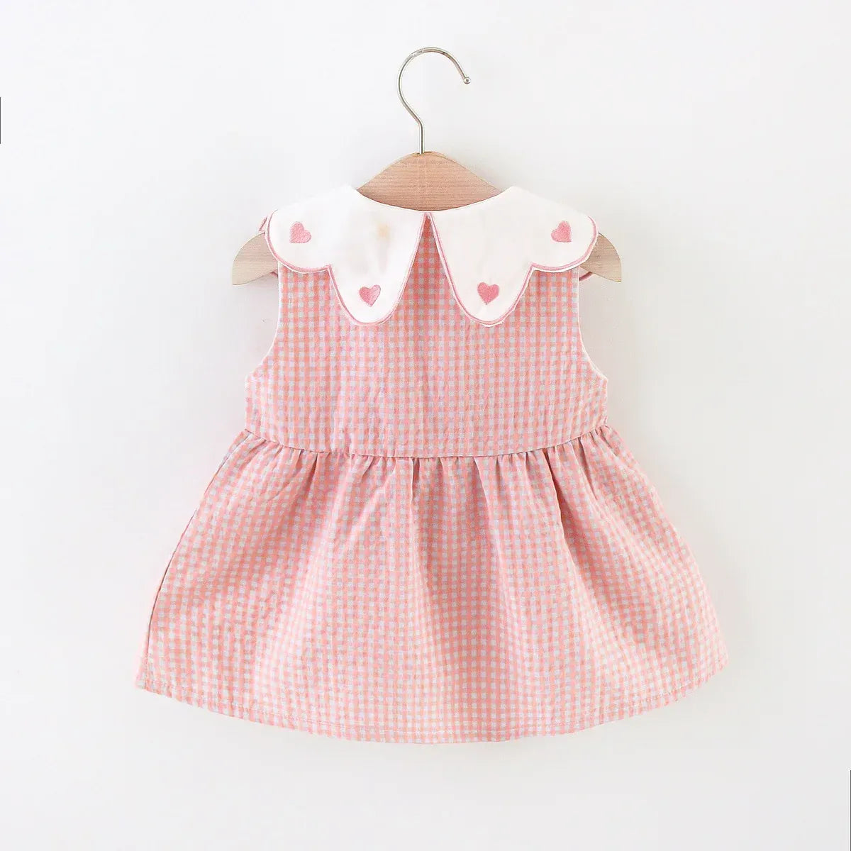 Embroidered Collar Dress & Matching Bag Set