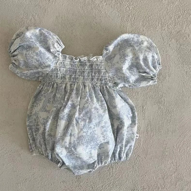 Blue / 3M Flower Bubble Short Sleeve Cover