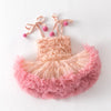 Fluffy Mesh Halter Baby Dress
