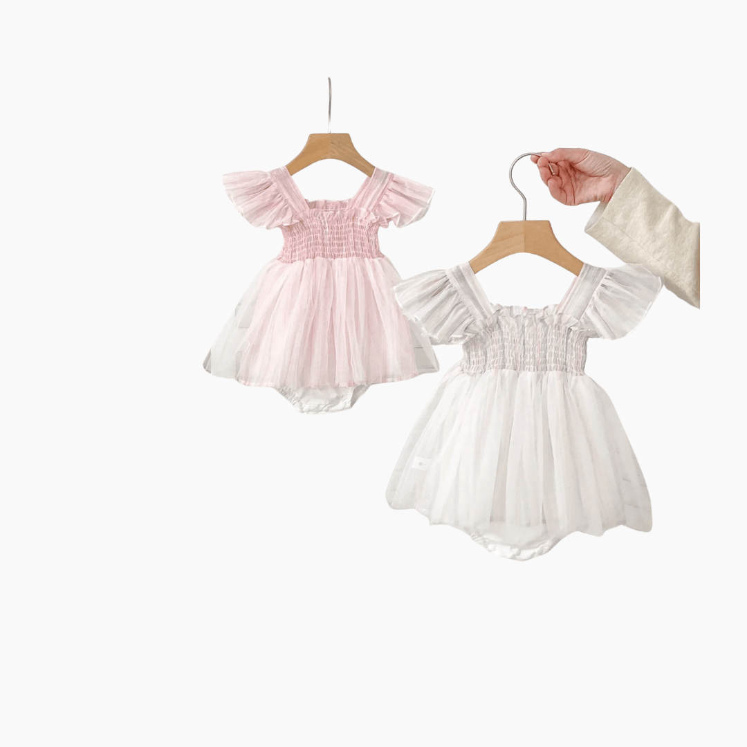 Fly Sleeve Girl Tutu Romper