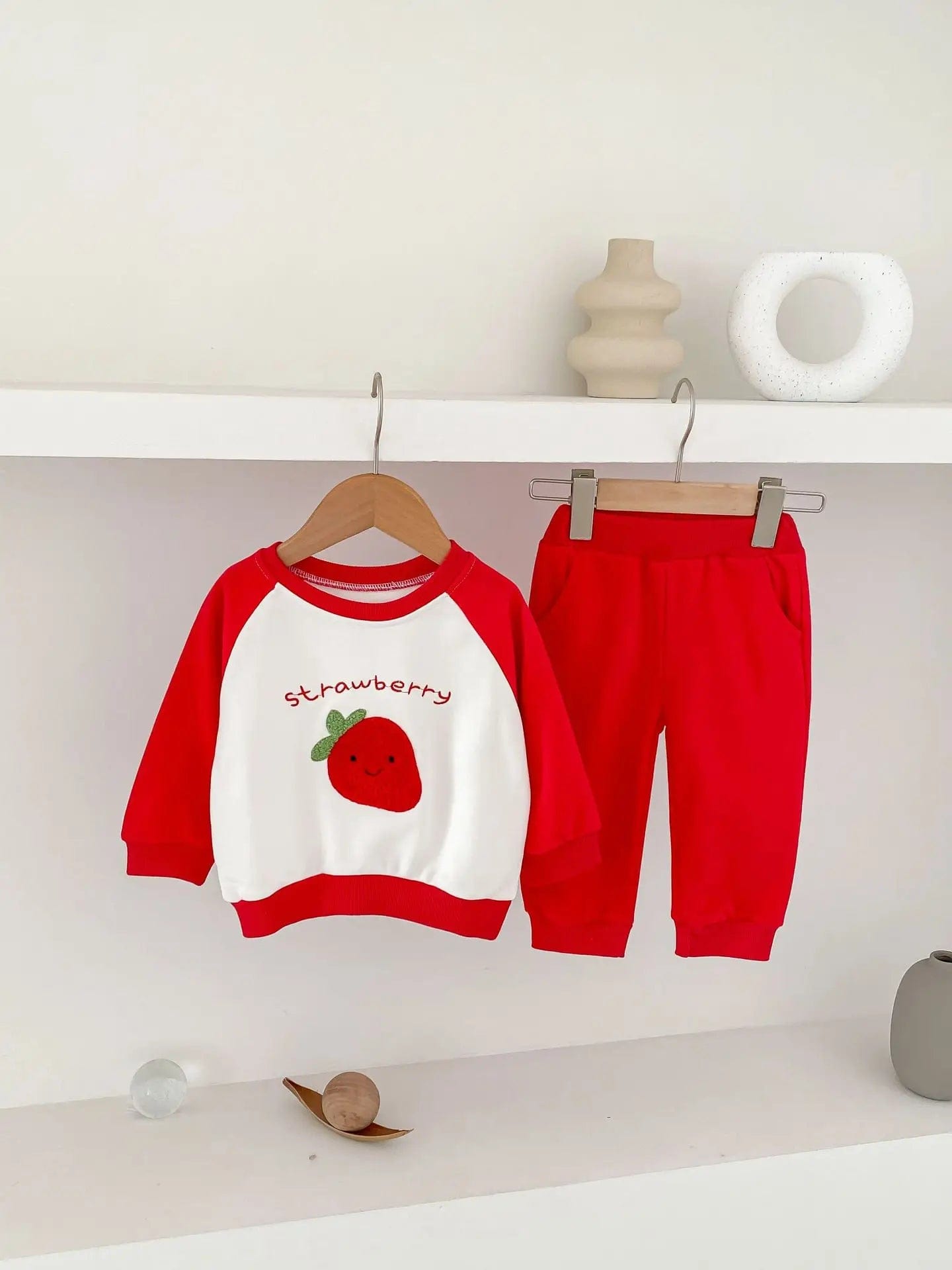 strawberry / 9M Fruit Pattern Girls Sweatshirts