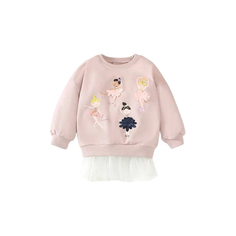 Pink / 2T Girl Fairy Ballerina Sweatshirt