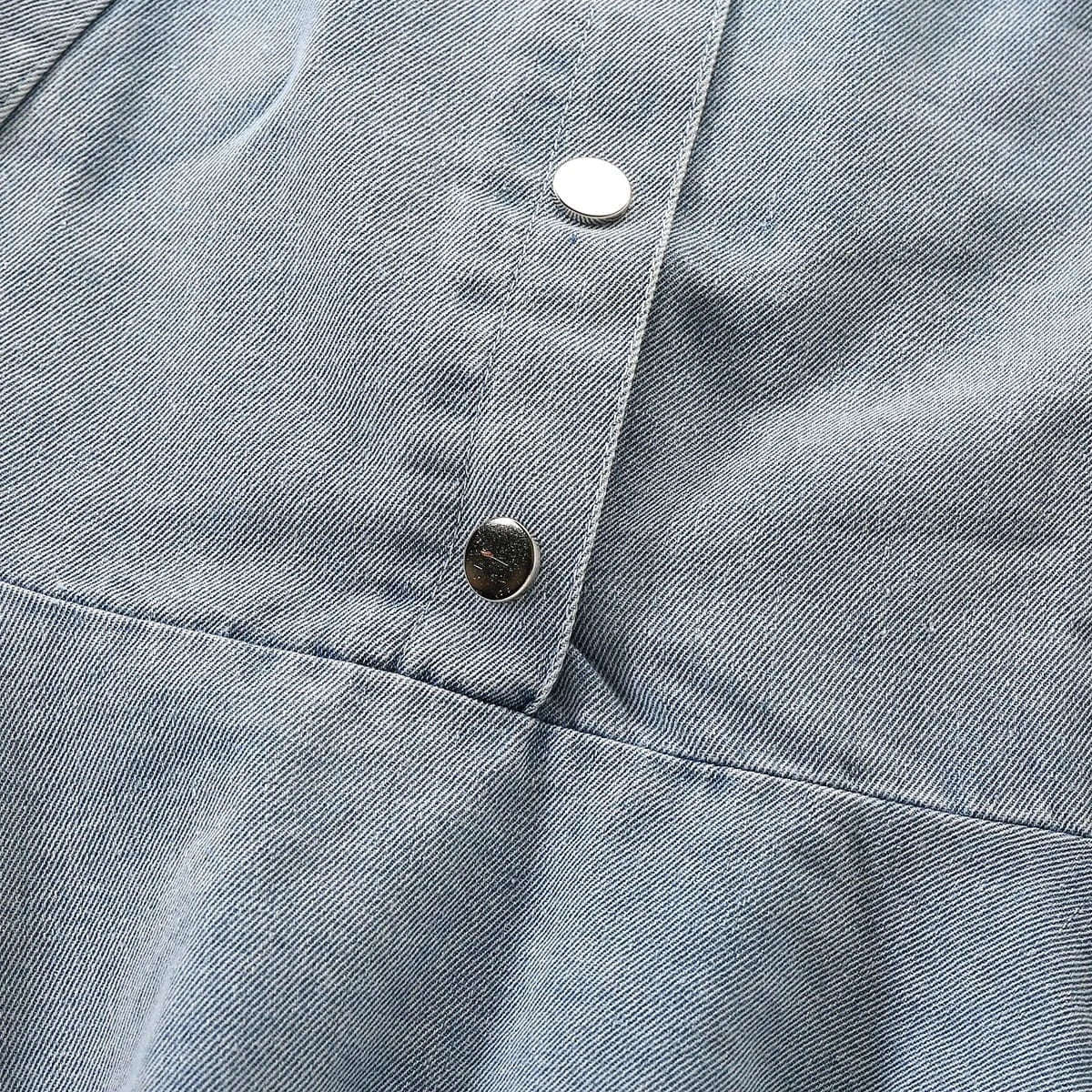 Girls' Denim Ruffle Dress with Purse