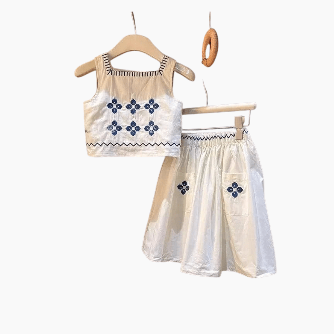 Girl's Clothing Girls' Embroidered Outfit