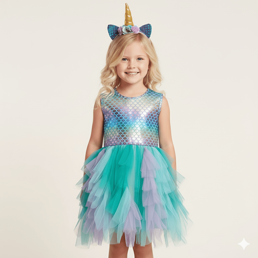 Girls Mermaid Tutu Dress