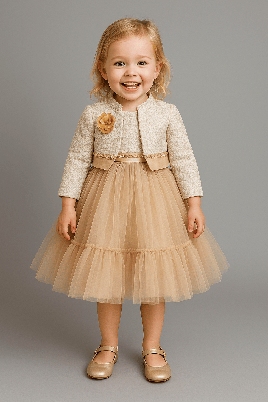 Girls’ Princess Dress and Coat Set