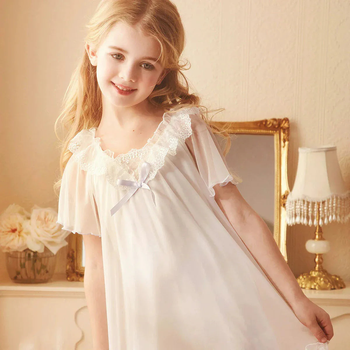 Girls' Princess Ice Silk Nightgown