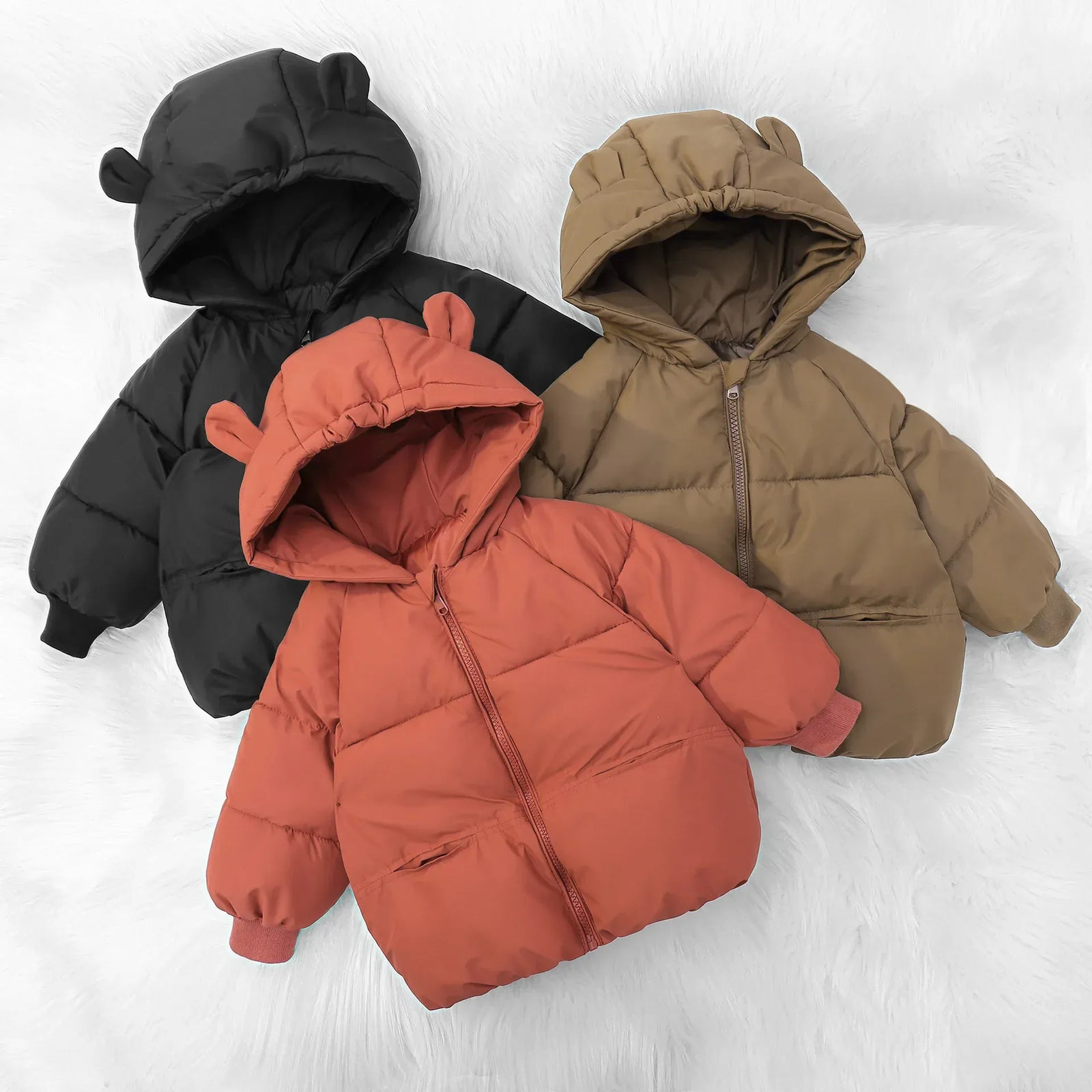 Hooded Puffer Cotton Coat for Kids
