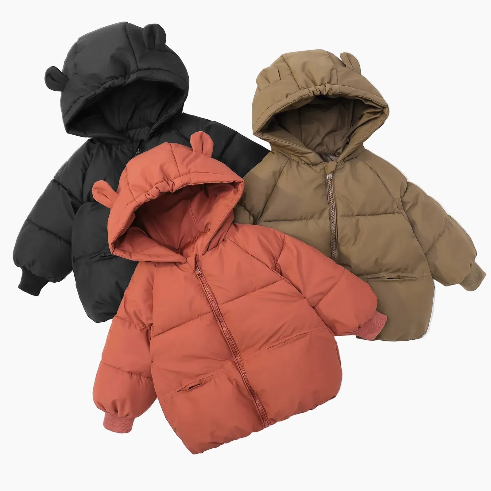 Hooded Puffer Cotton Coat for Kids