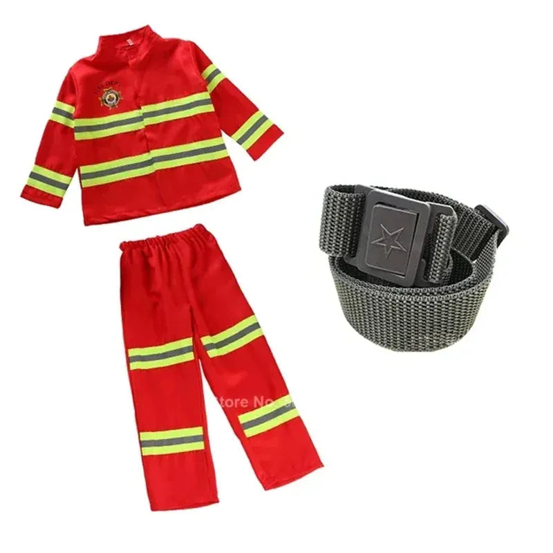 Firefighter Costume with Helmet & Axe / 3T Kids Firefighter Costume