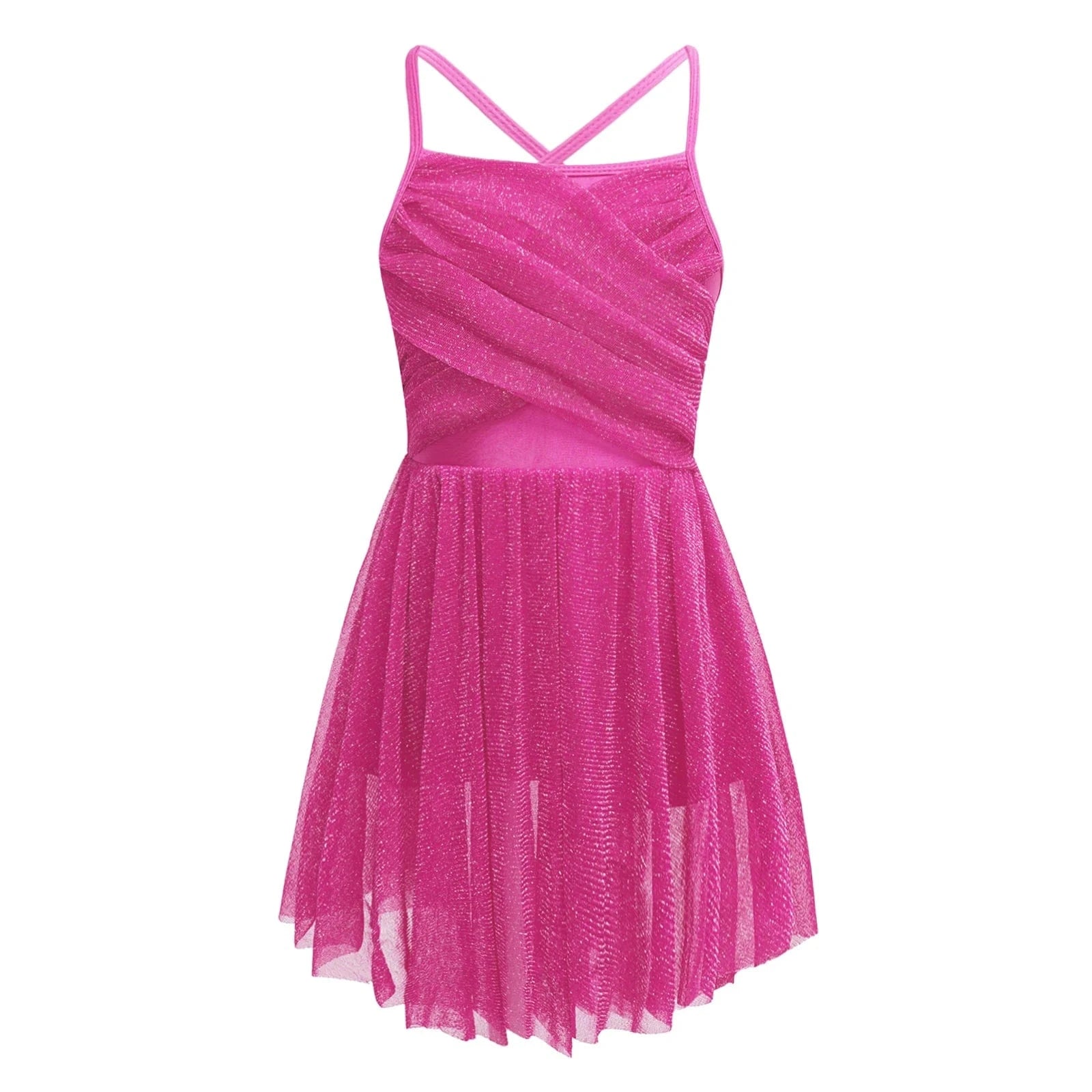 Rose / 4 Kids Girls Glittery Mesh Lyrical Dance