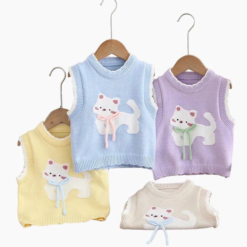 Kitty Cuddle Knit Vest