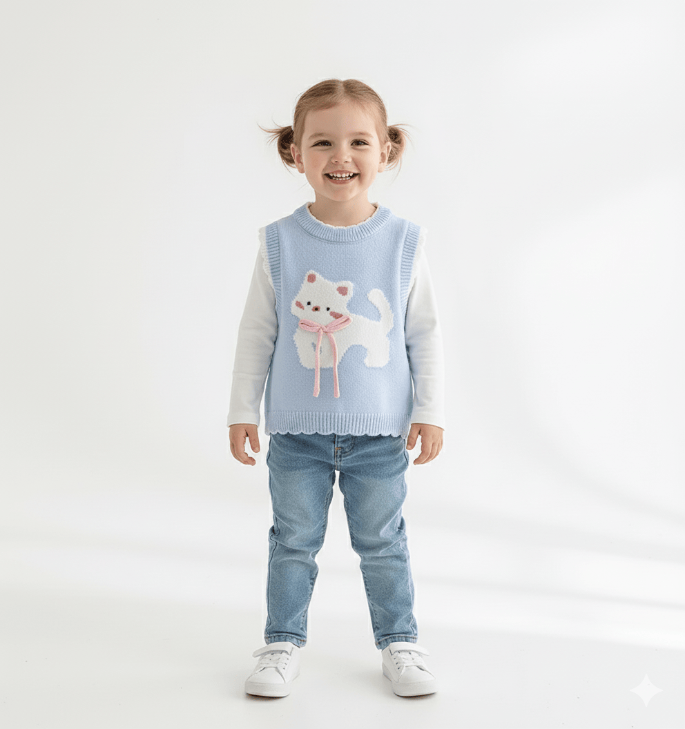 Kitty Cuddle Knit Vest