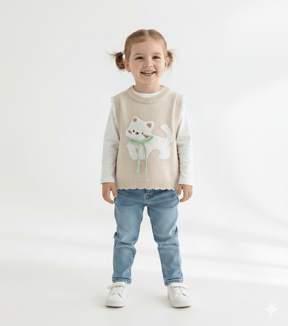 Kitty Cuddle Knit Vest