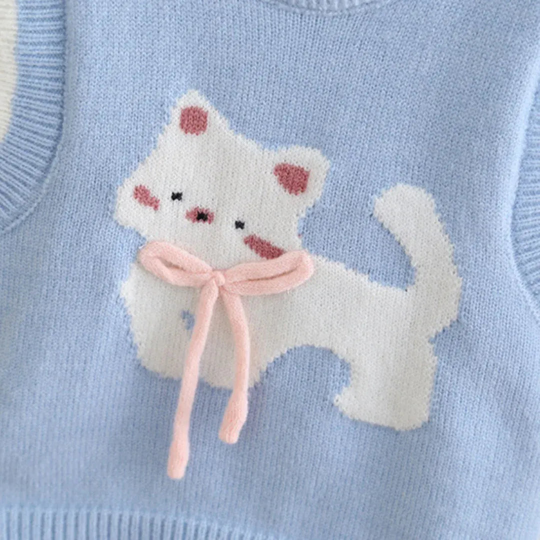 Kitty Cuddle Knit Vest
